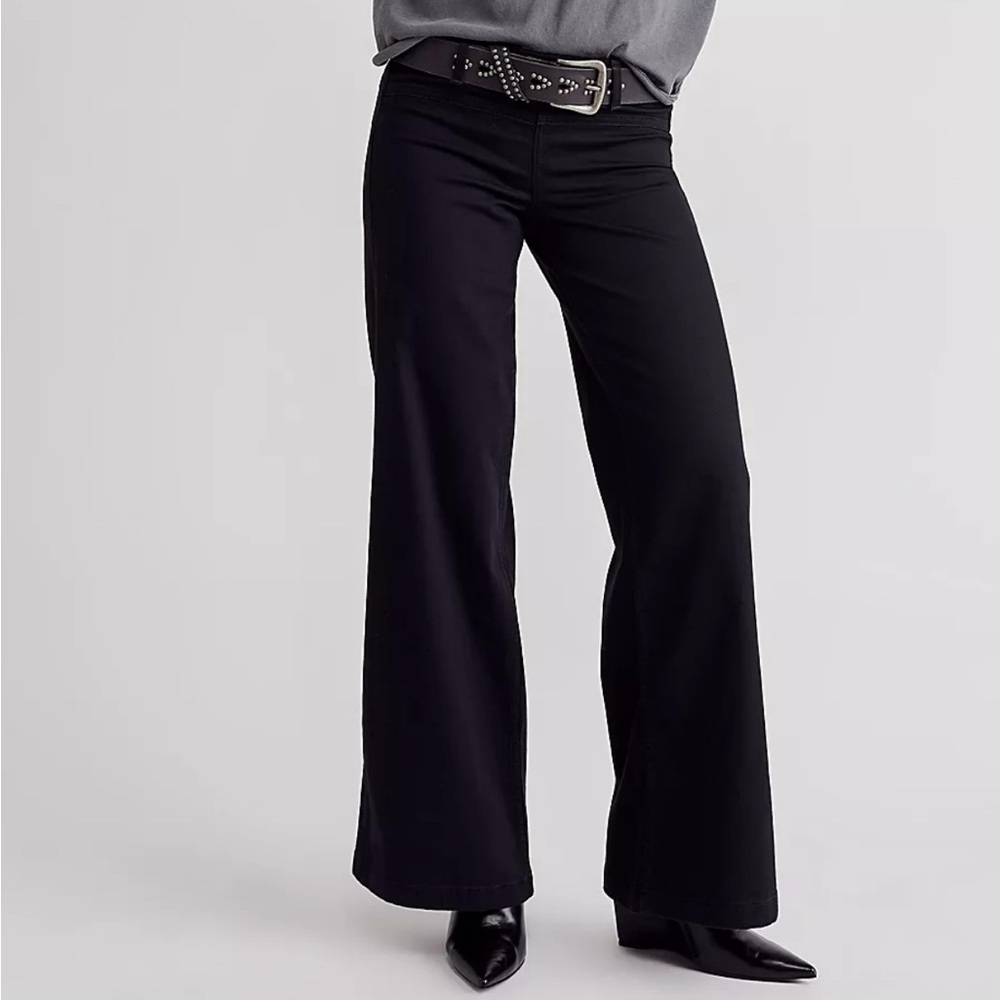 Free People We The Free Playa Wide Leg Pull-on Jeans